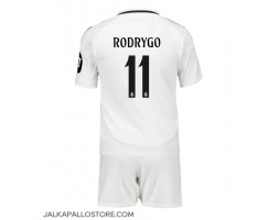 Real Madrid Rodrygo Goes #11 Kotipaita Lapsille 2024-25 Lyhythihainen (+ shortsit)